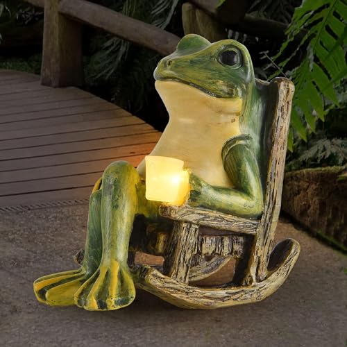 FOXMIS Miniature Frog Garden Statue Gifts Fall Halloween