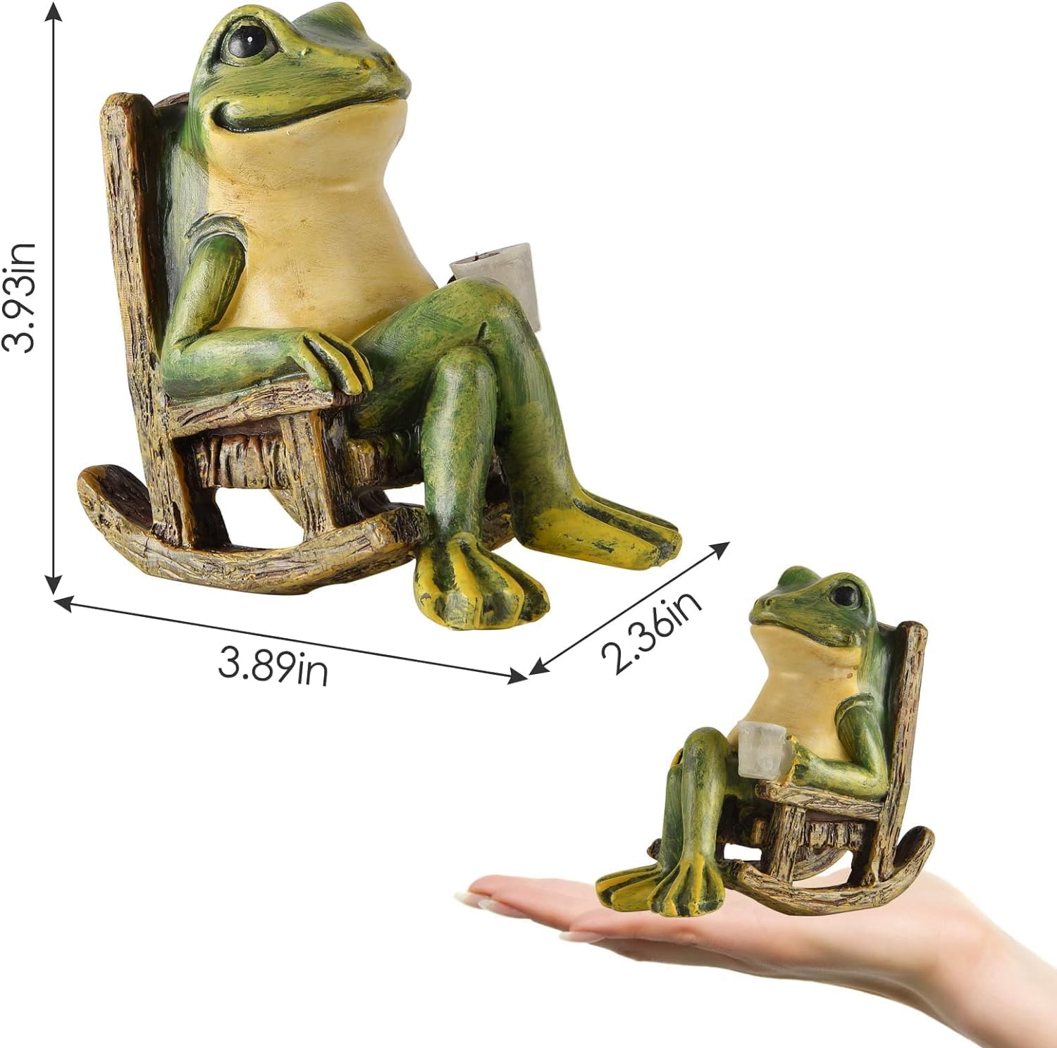 FOXMIS Miniature Frog Garden Statue Gifts Fall Halloween
