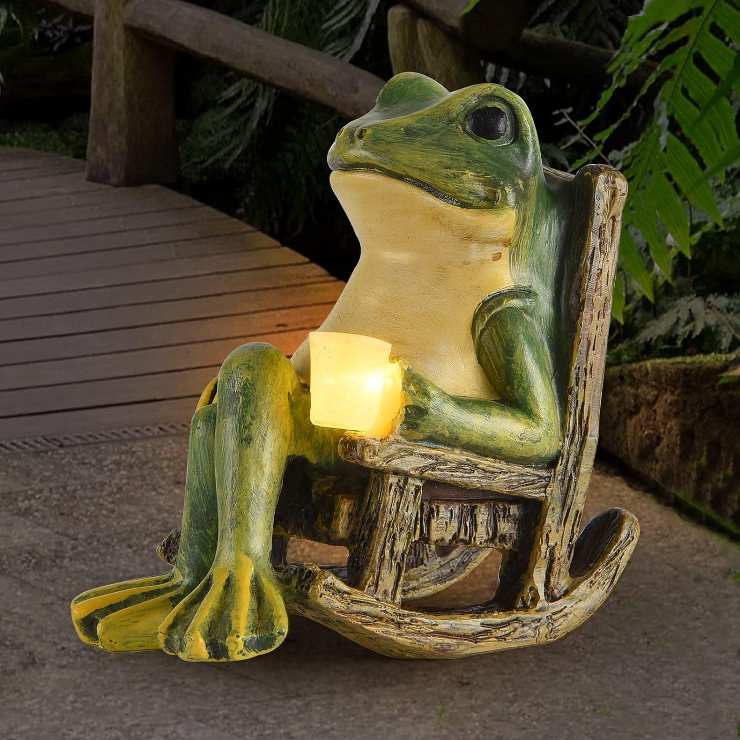 FOXMIS Miniature Frog Garden Statue Gifts Fall Halloween