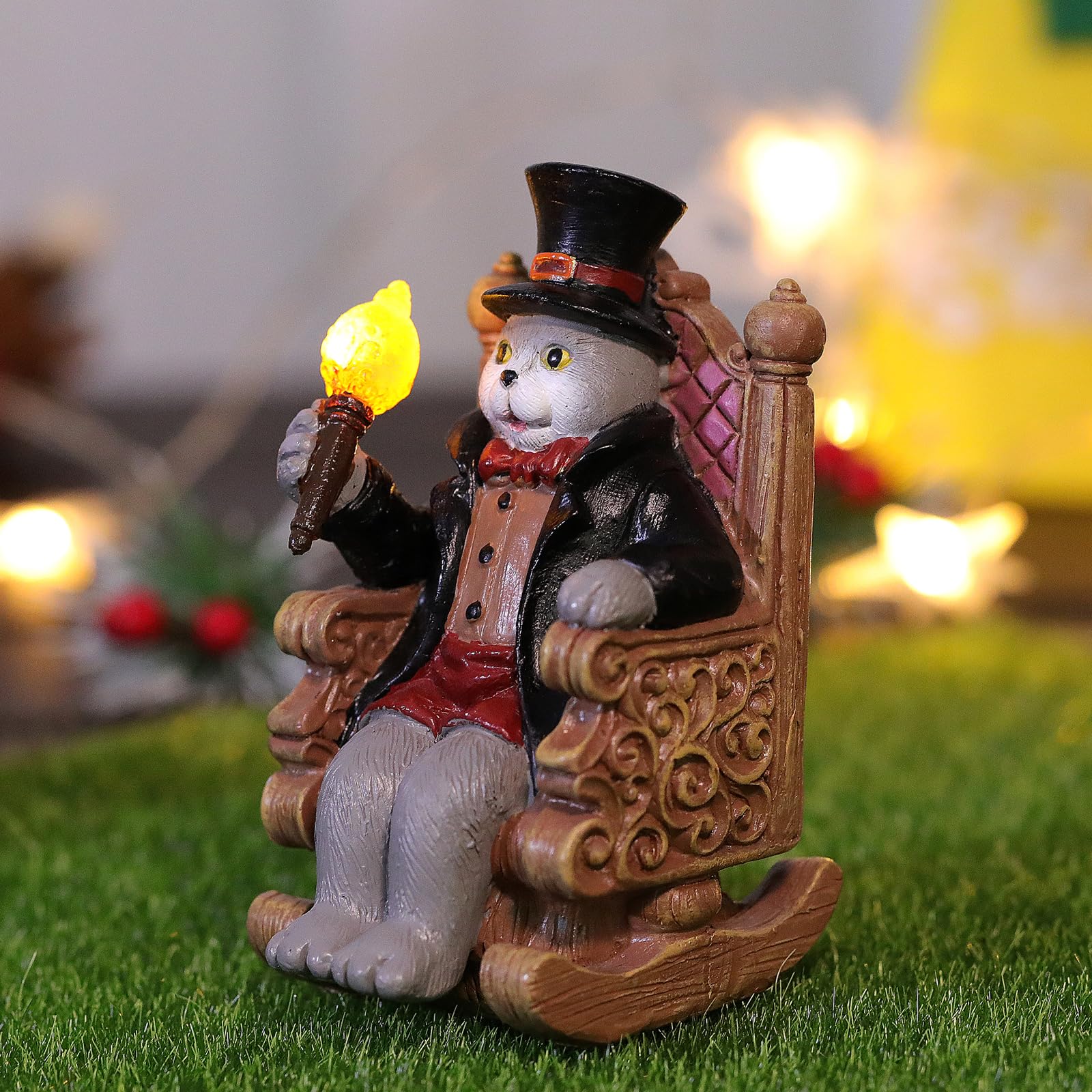 FOXMIS Miniature Frog Garden Statue Gifts Fall Halloween