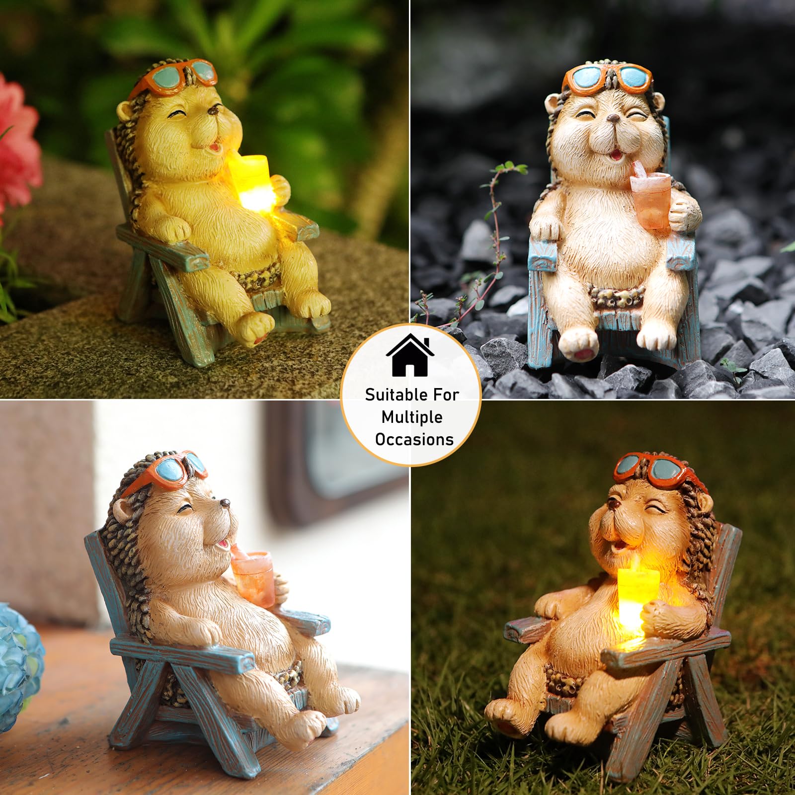 FOXMIS Miniature Frog Garden Statue Gifts Fall Halloween