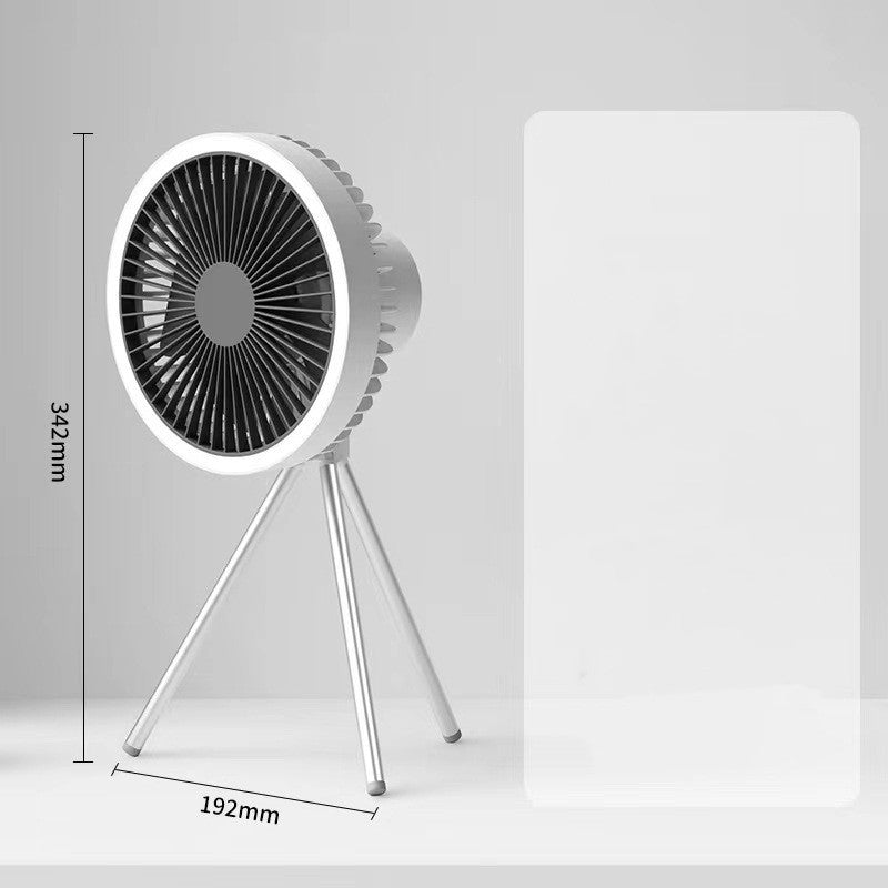 Portable Cordless Electric Fan with LED Lighting