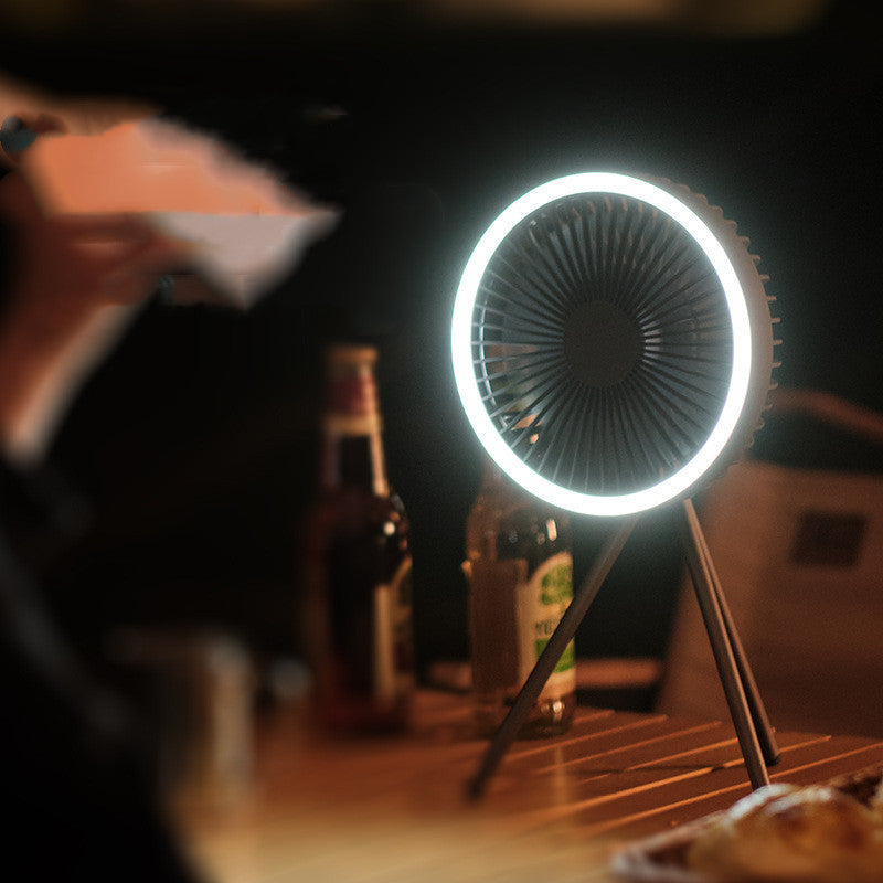 Portable Cordless Electric Fan with LED Lighting
