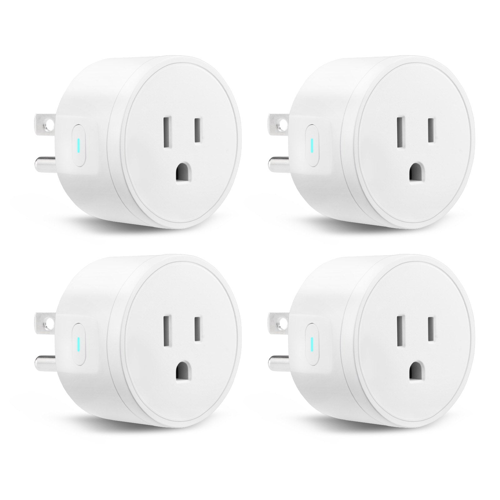 WiFi Smart Plug 4-Pack – Remote Control & Voice Compatible