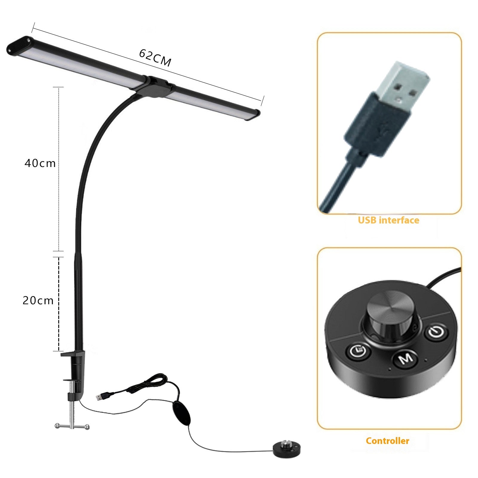 Led Double-headed Table Lamp