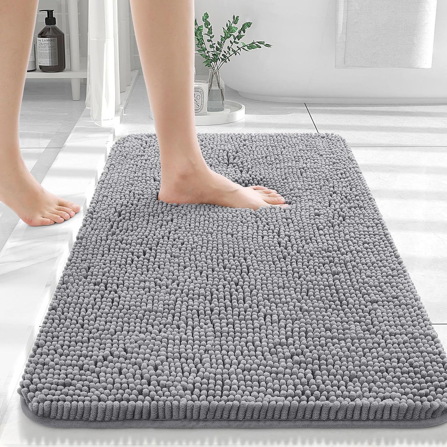Chenille Non-Slip Absorbent Floor Mat – Soft & Durable