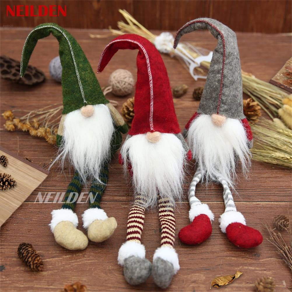 3pcs Long-Leg Rudolph Christmas Dolls – Holiday Decor & Kids Gift