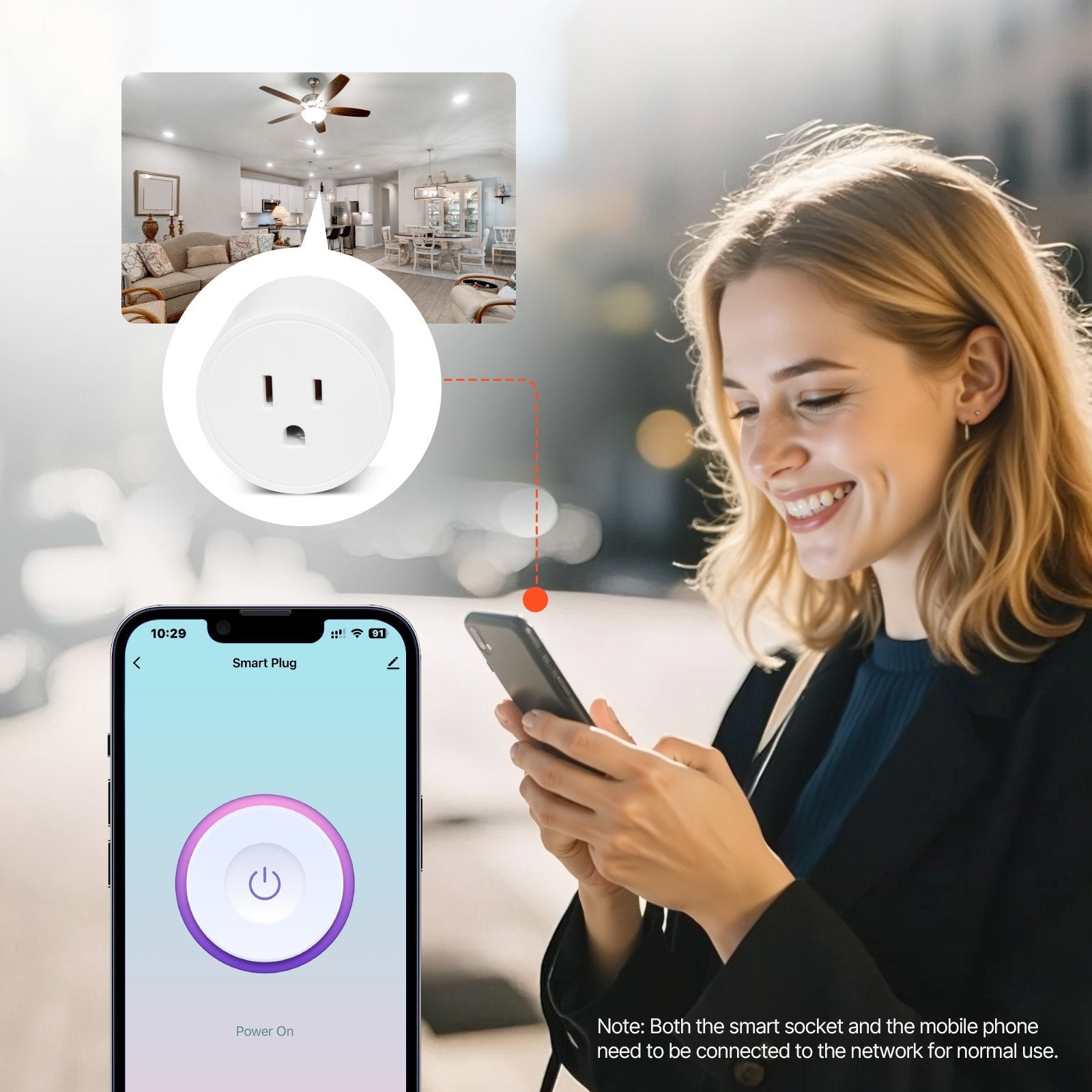 WiFi Smart Plug 4-Pack – Remote Control & Voice Compatible