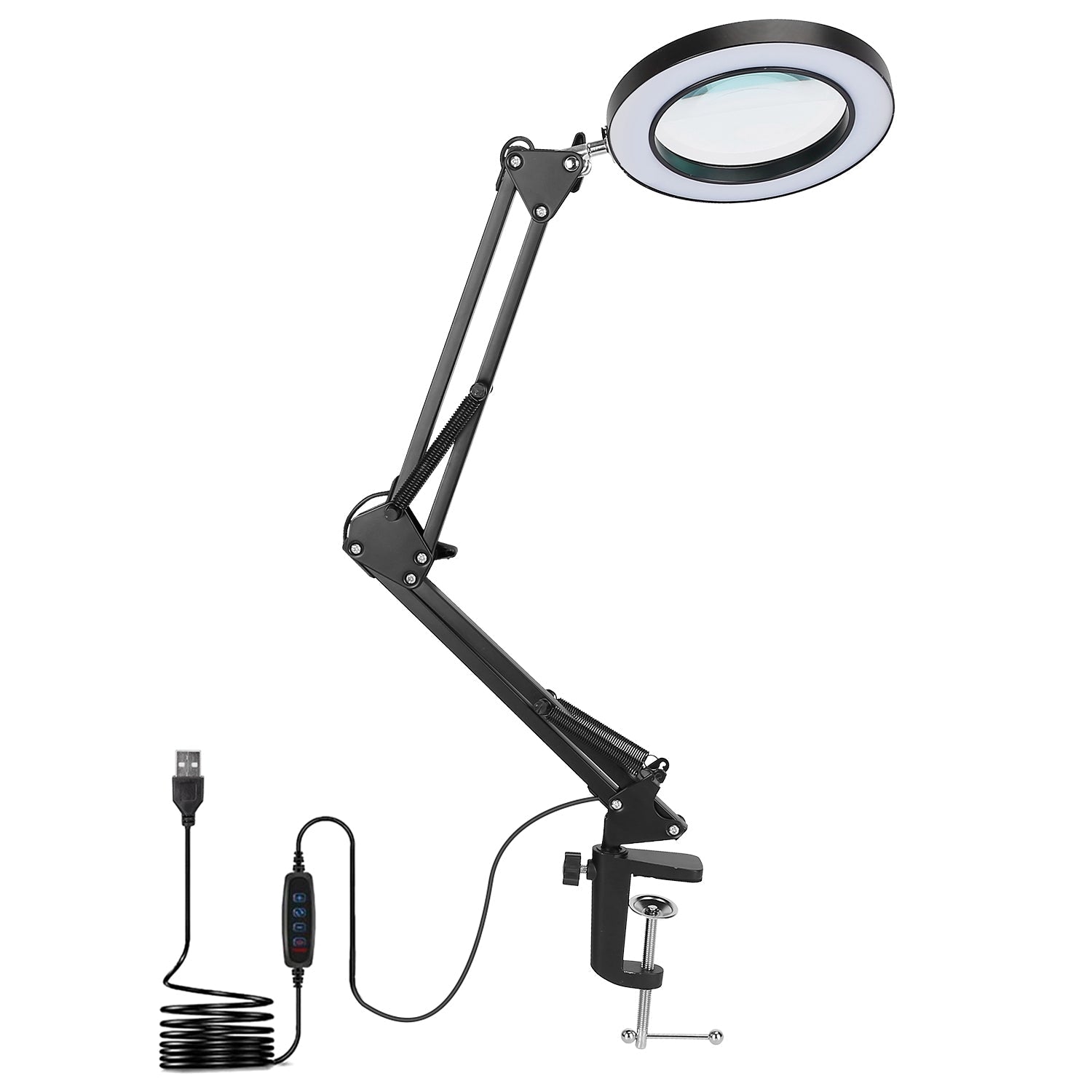 2 in 1 LED Magnifier Desk Lamp for Precision Tasks