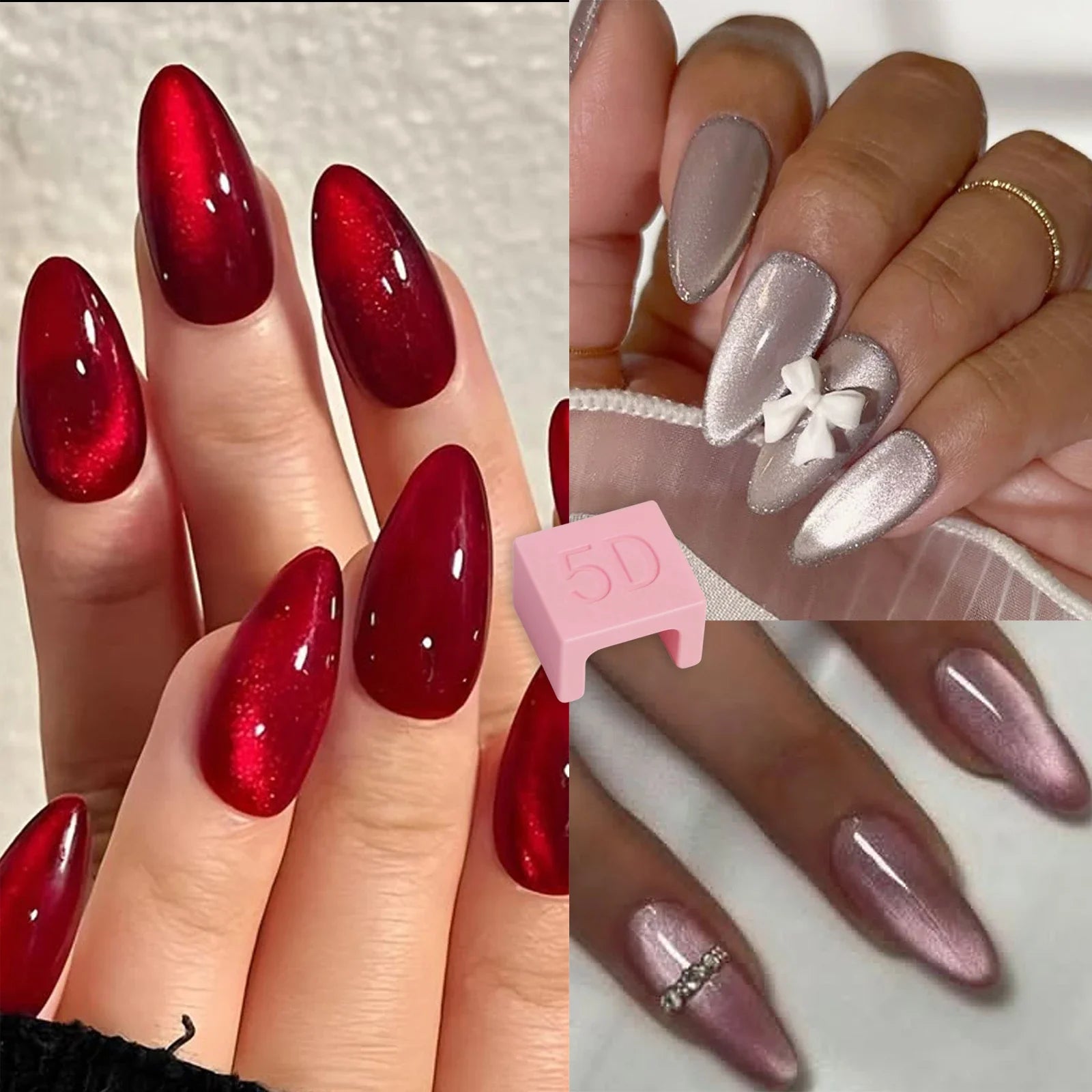 Nail Art Cat Eye Magnet Stick For Cat Eye Gel Effect Creative Ornaments Nail Props Tools Gel Special Velvet 5D Nail DIY Tool