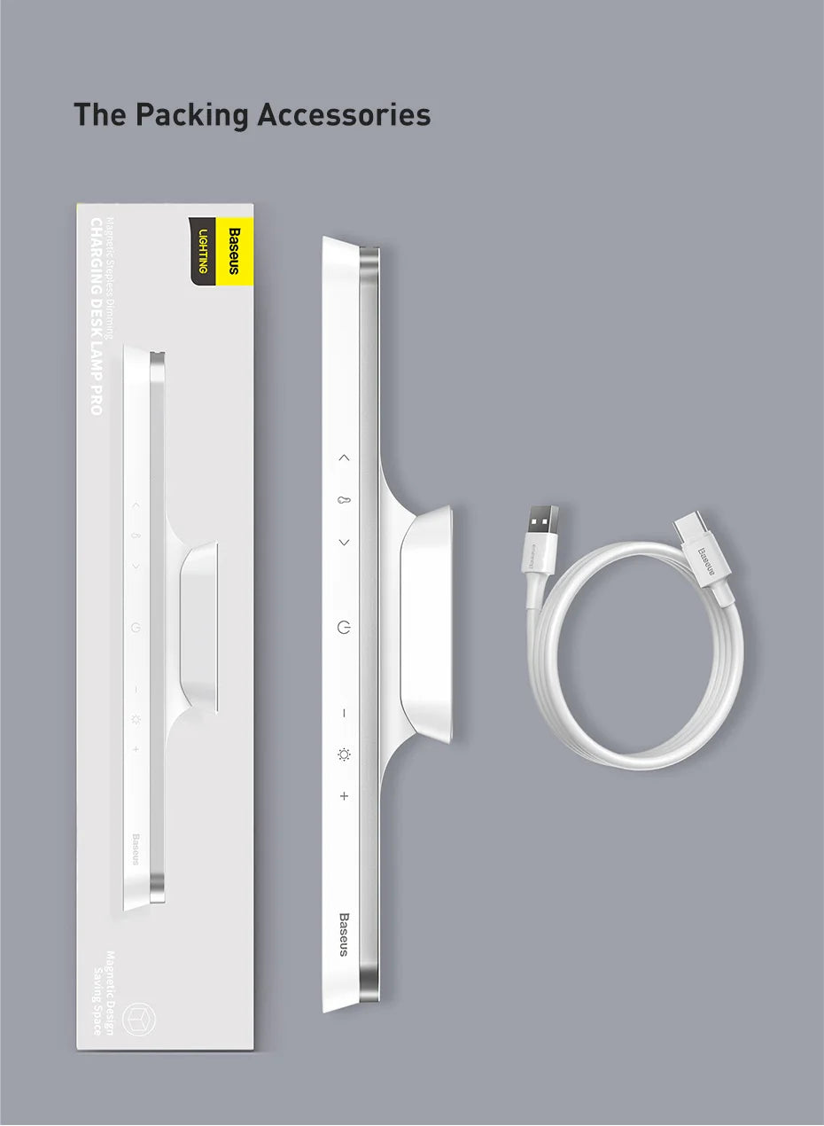 Baseus Magnetic Desk Lamp Rechargeable LED Dimming Light