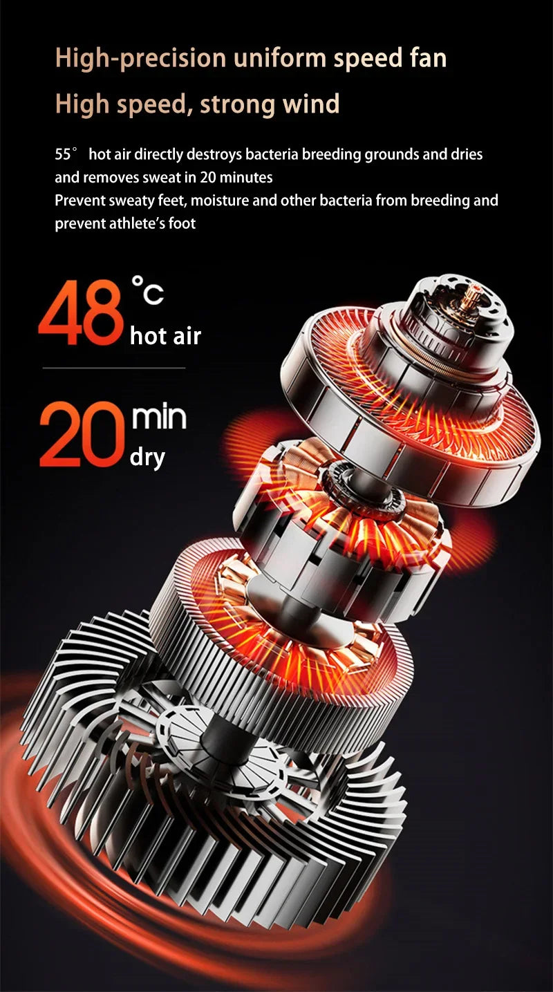 Portable Shoe Dryer UV Deodorizing Foldable Boot Dryer