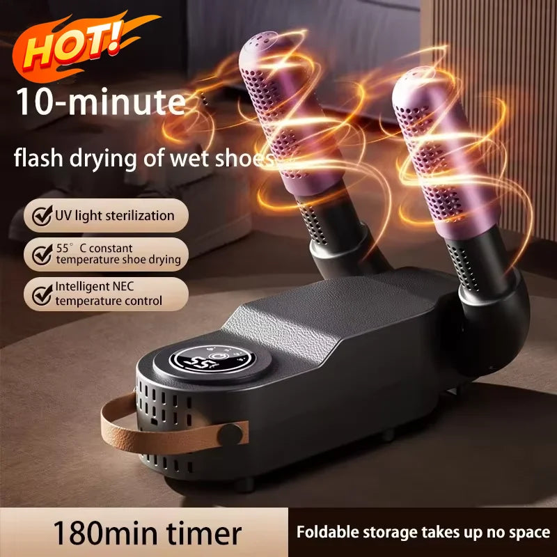 Portable Shoe Dryer UV Deodorizing Foldable Boot Dryer