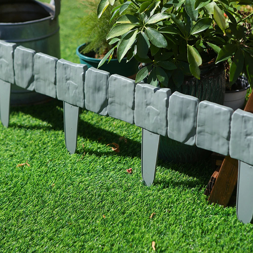 Garden Fence Stone Plant Support Stakes Outdoor Border