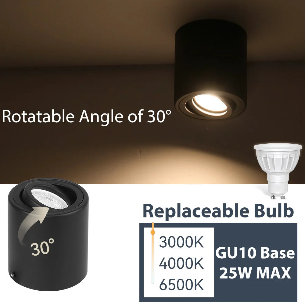 GU10 Ceiling LED Spotlight Adjustable Angle 110-220V