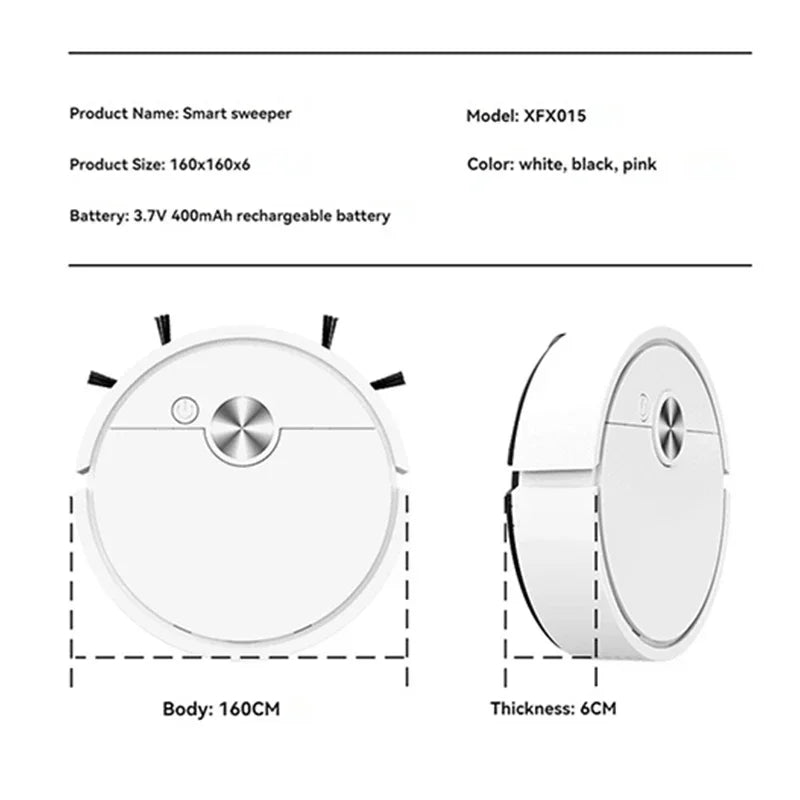 2026 Smart Sweeping Robot Vacuum Mop Mini Cleaner USB