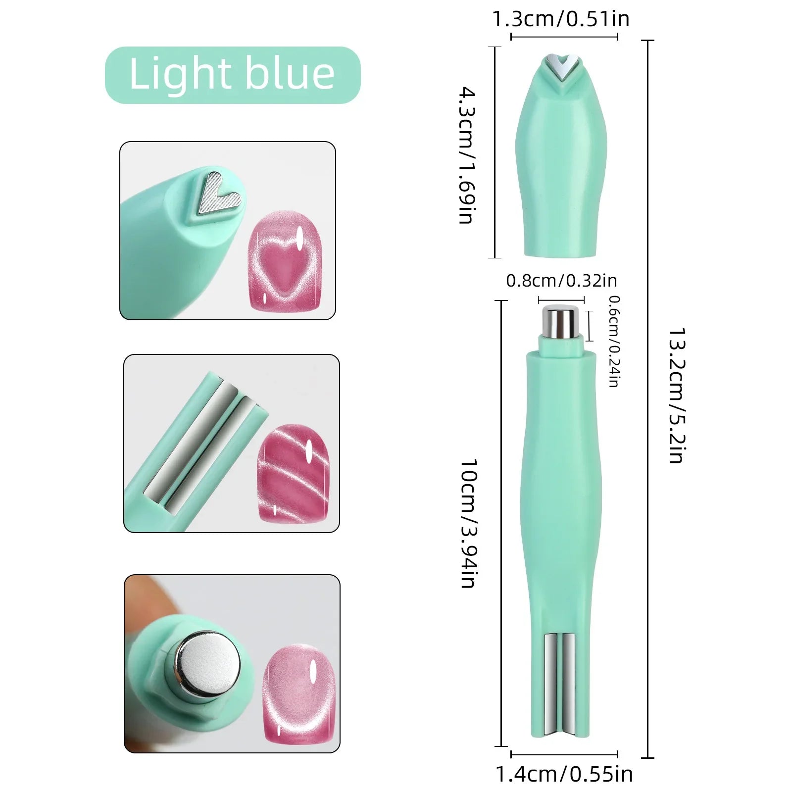 Nail Art Cat Eye Magnet Stick For Cat Eye Gel Effect Creative Ornaments Nail Props Tools Gel Special Velvet 5D Nail DIY Tool