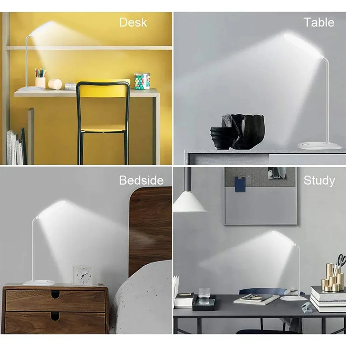 LED Reading Desk Lamp USB Charging Touch Dim Eye Light