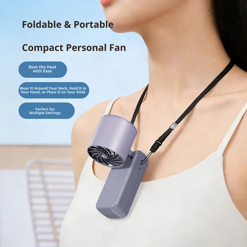 Portable Turbo Handheld Fan USB Rechargeable LED Display