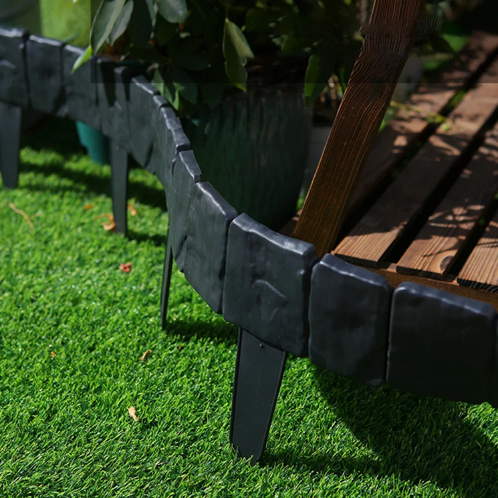 Garden Fence Stone Plant Support Stakes Outdoor Border
