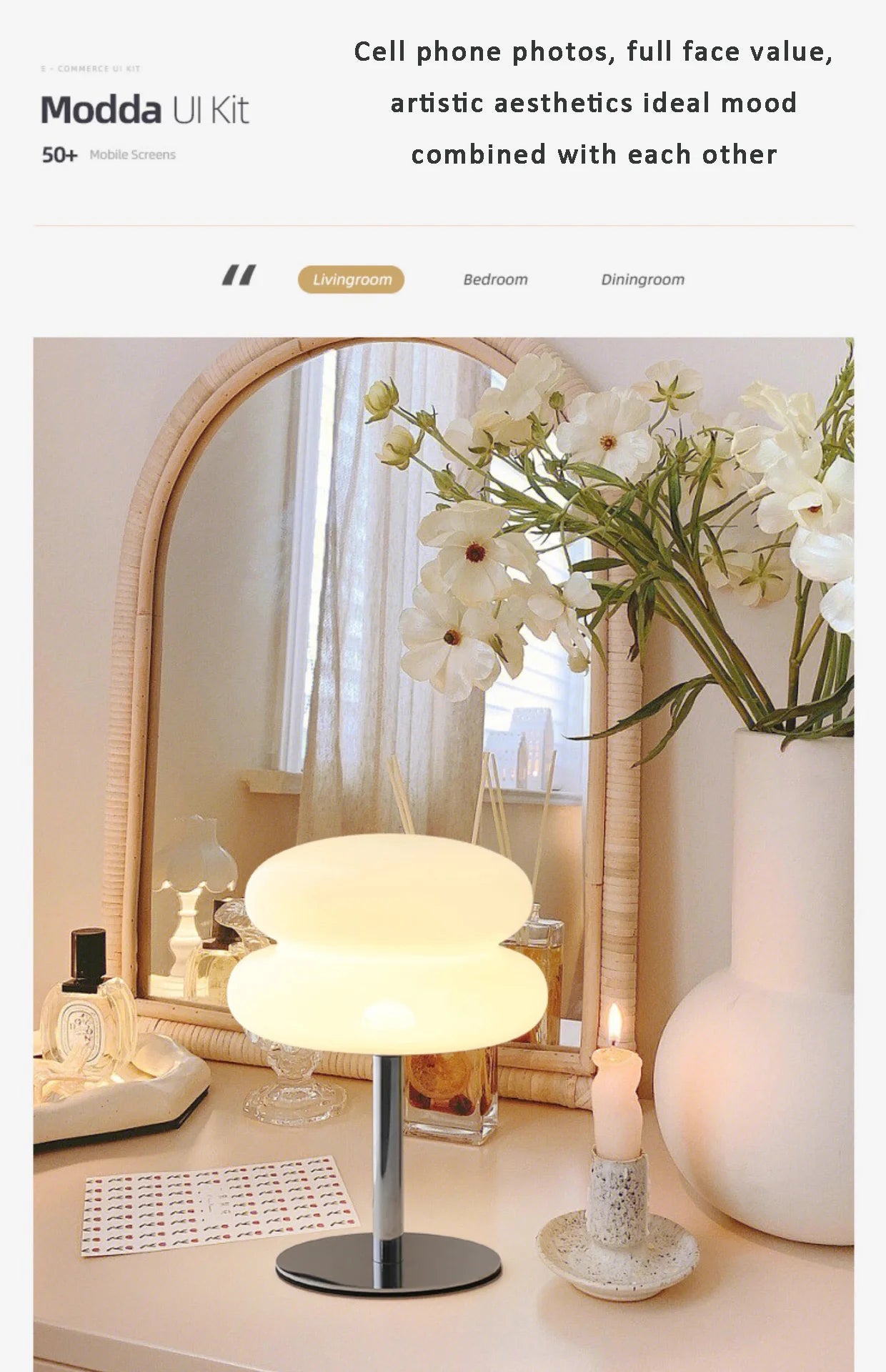 Macaron LED Table Lamp Dimming Night Light Bedroom Decor