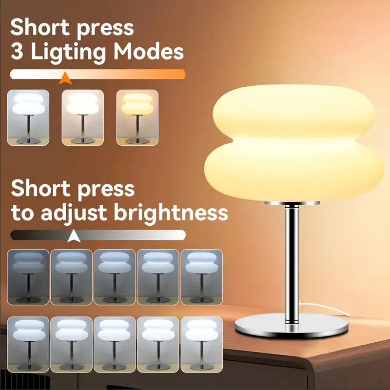 Macaron LED Table Lamp Dimming Night Light Bedroom Decor