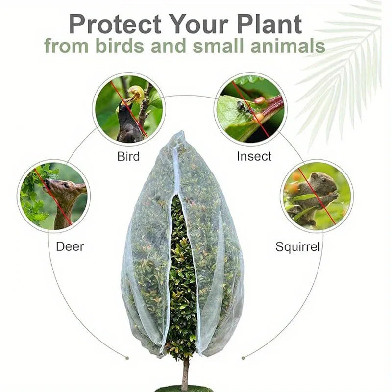 Garden Netting Cover Drawstring Bird Plant Barrier