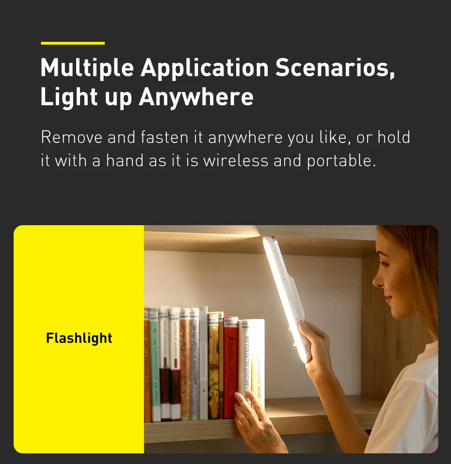 Baseus Magnetic Desk Lamp Rechargeable LED Dimming Light
