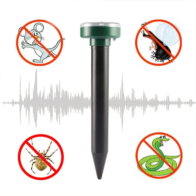 Solar Ultrasonic Mole Repellent Insect Repeller