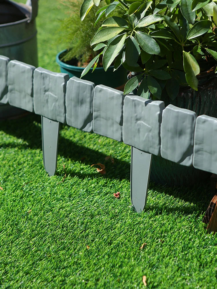 Garden Fence Stone Plant Support Stakes Outdoor Border
