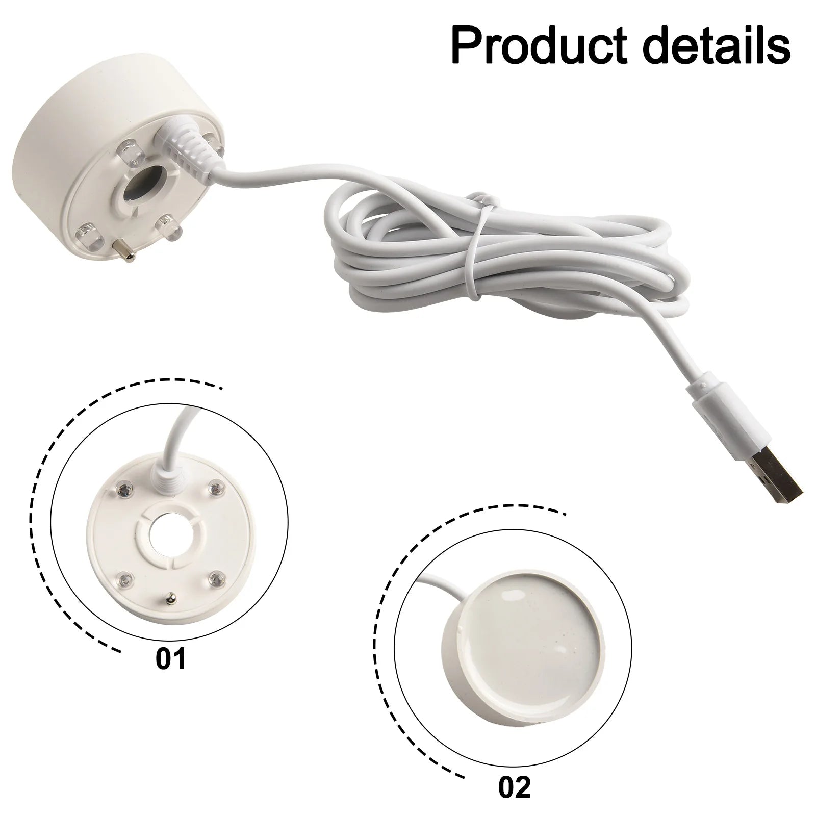5V USB Mist Maker Fogger With Fog Maker Machine LED Colorful Lights Small Rockery Water Fish Tank Landscape Spray