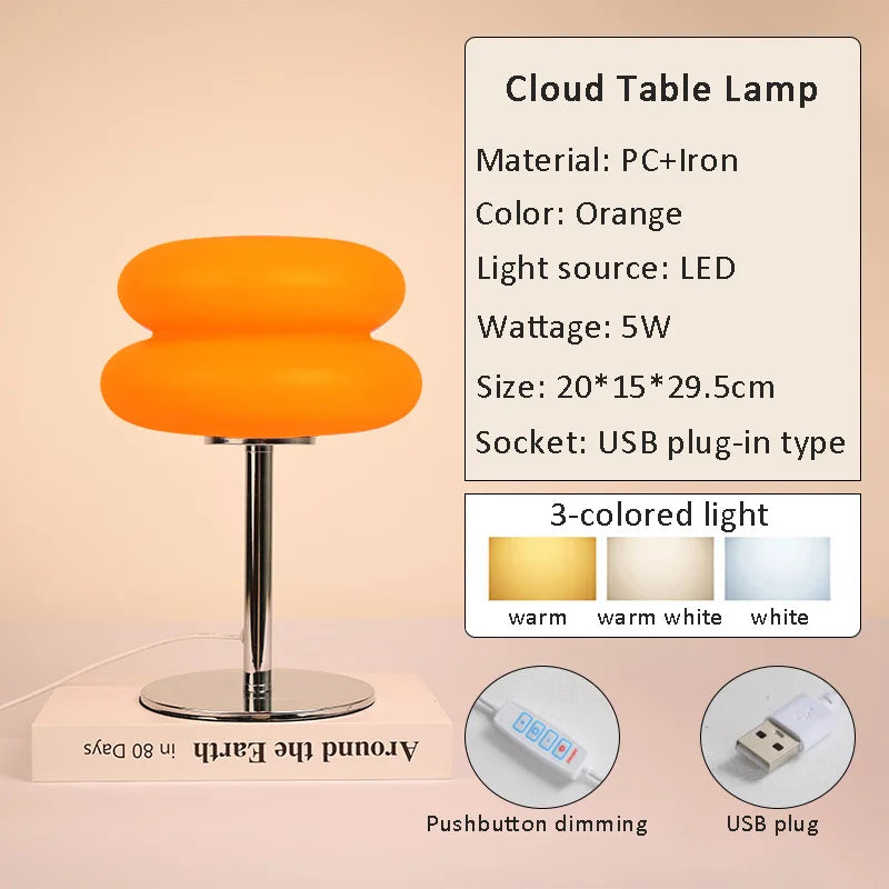 Macaron LED Table Lamp Dimming Night Light Bedroom Decor