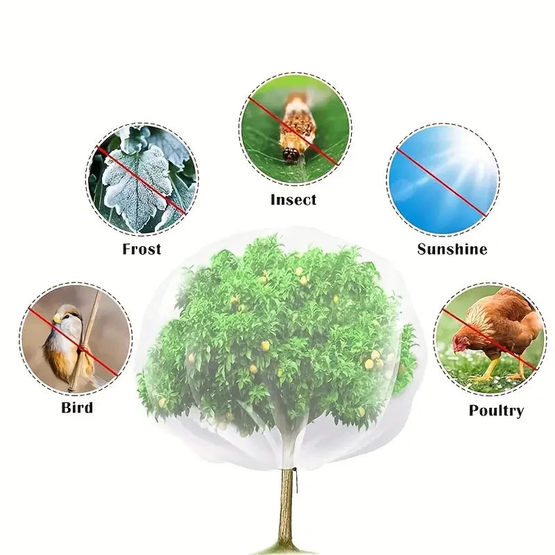 Garden Netting Cover Drawstring Bird Plant Barrier