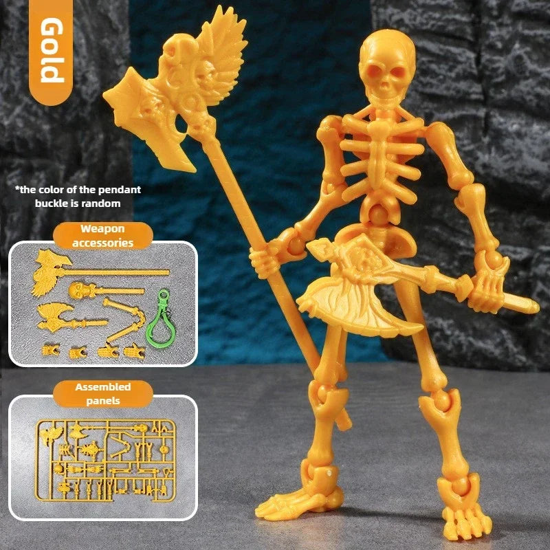  Skeleton Figure Action Skeleton Figurines With Multiple Accessories Realistic Movable Joints Model Statue For Christmas