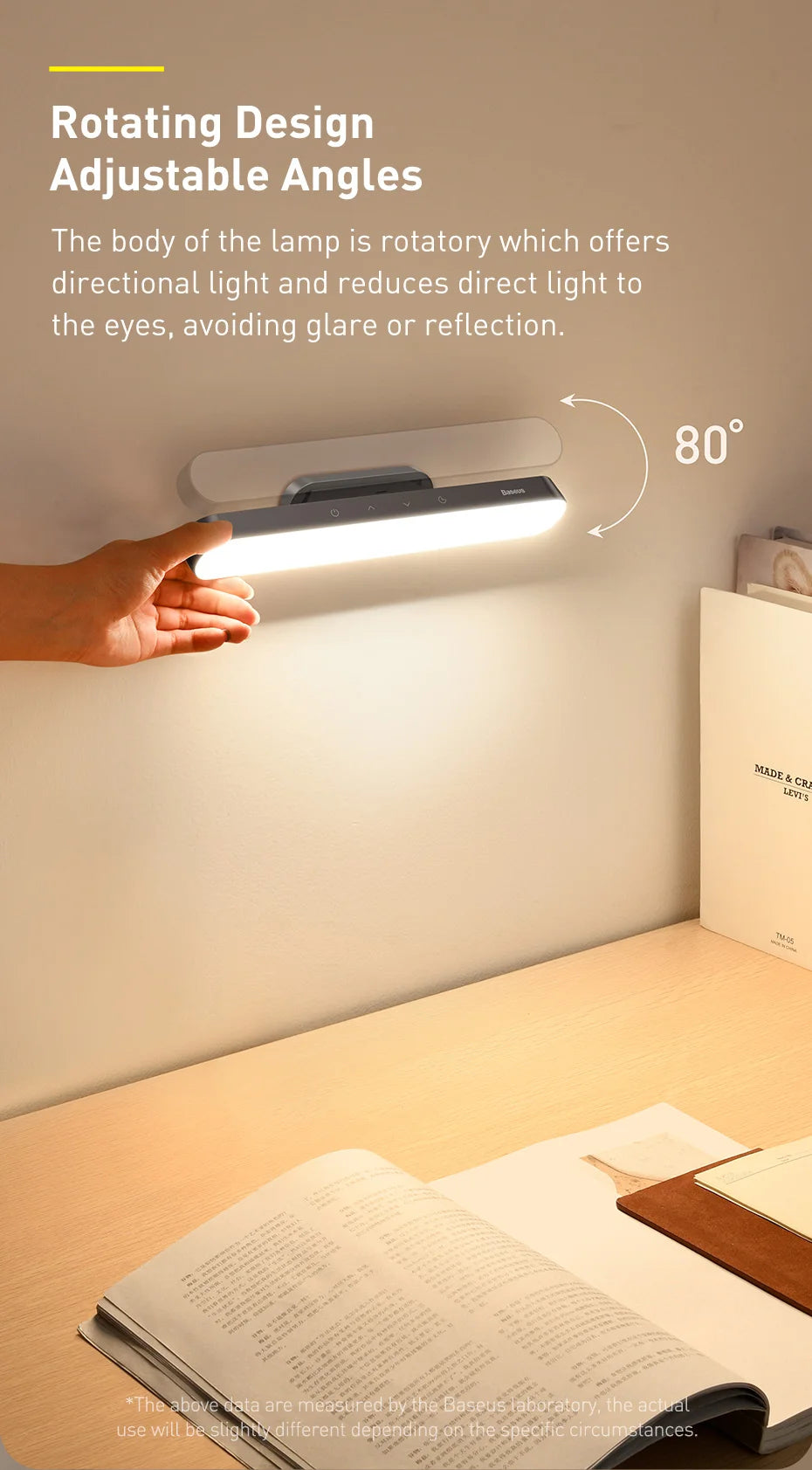Baseus Magnetic Desk Lamp Rechargeable LED Dimming Light