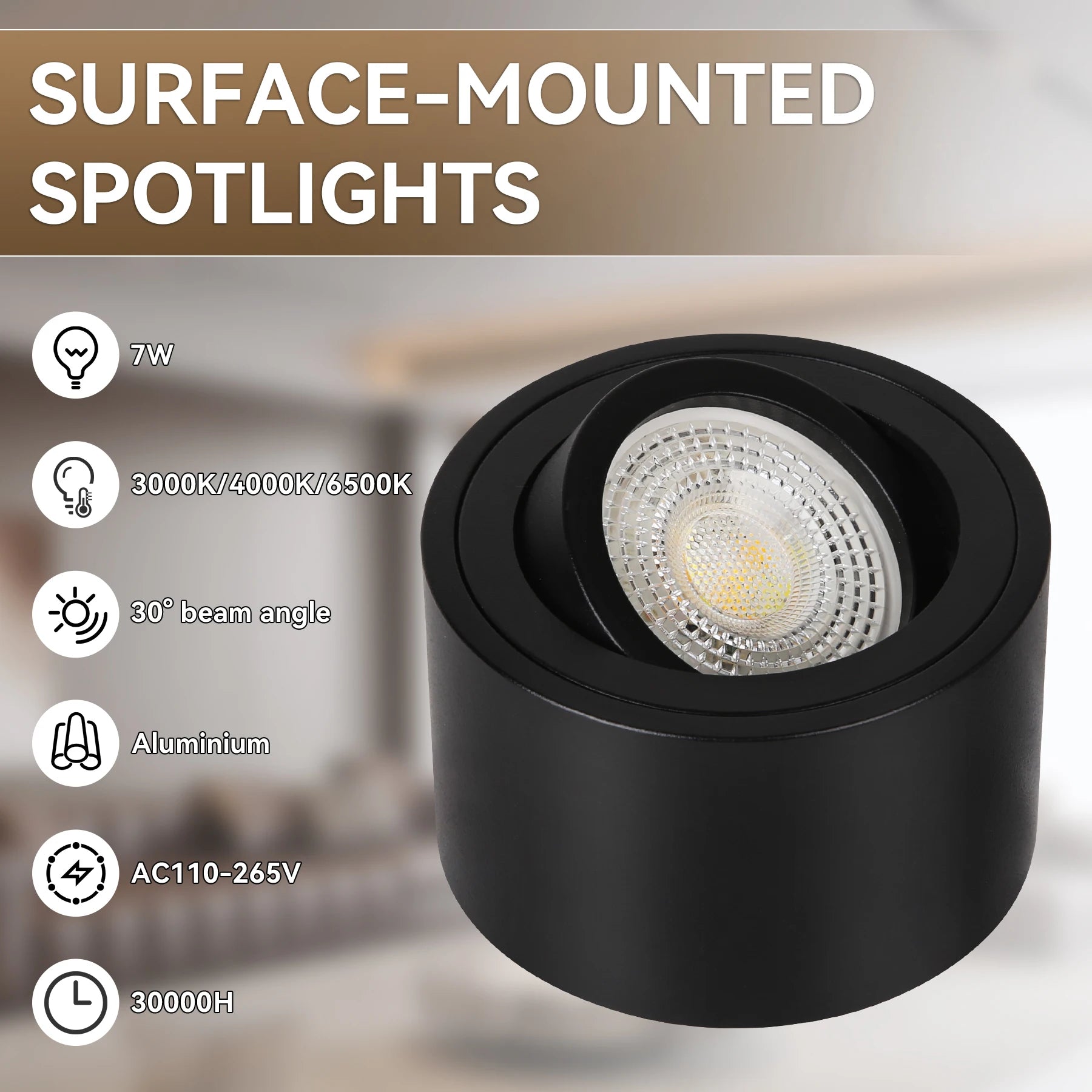GU10 Ceiling LED Spotlight Adjustable Angle 110-220V