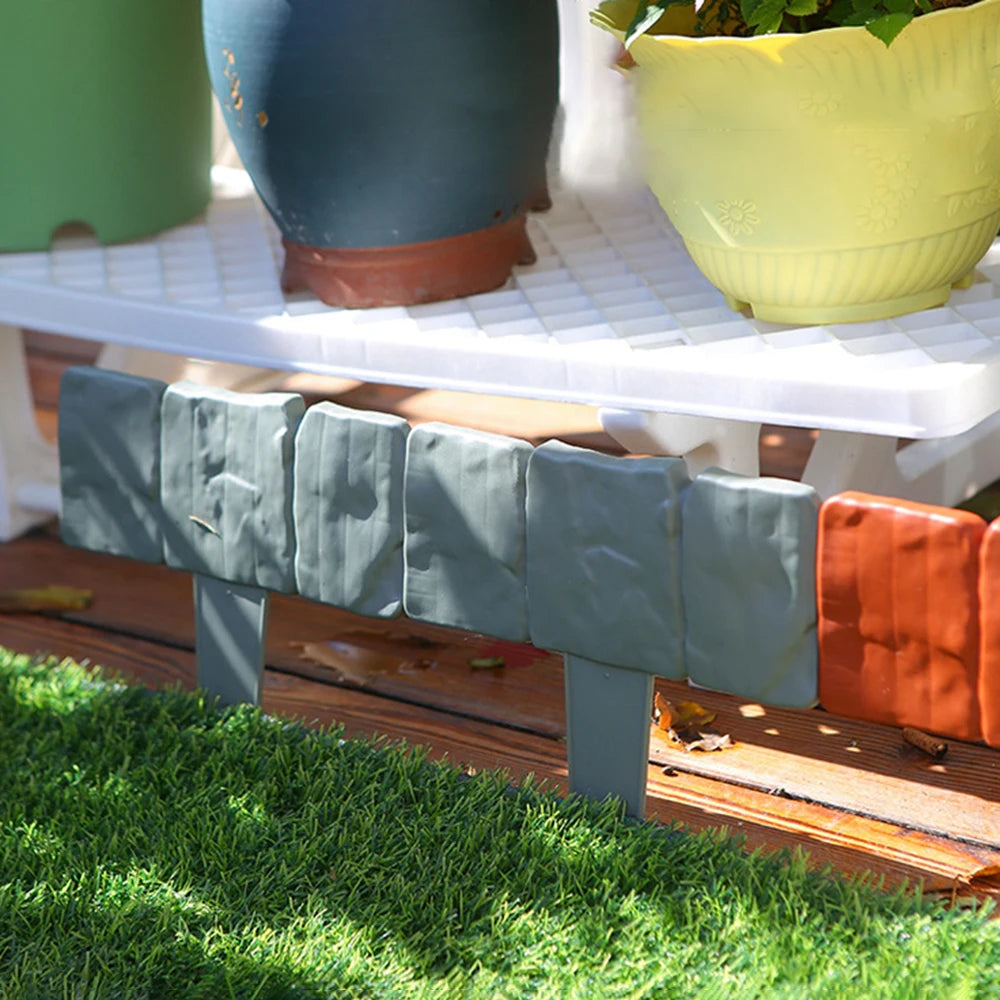 Garden Fence Stone Plant Support Stakes Outdoor Border