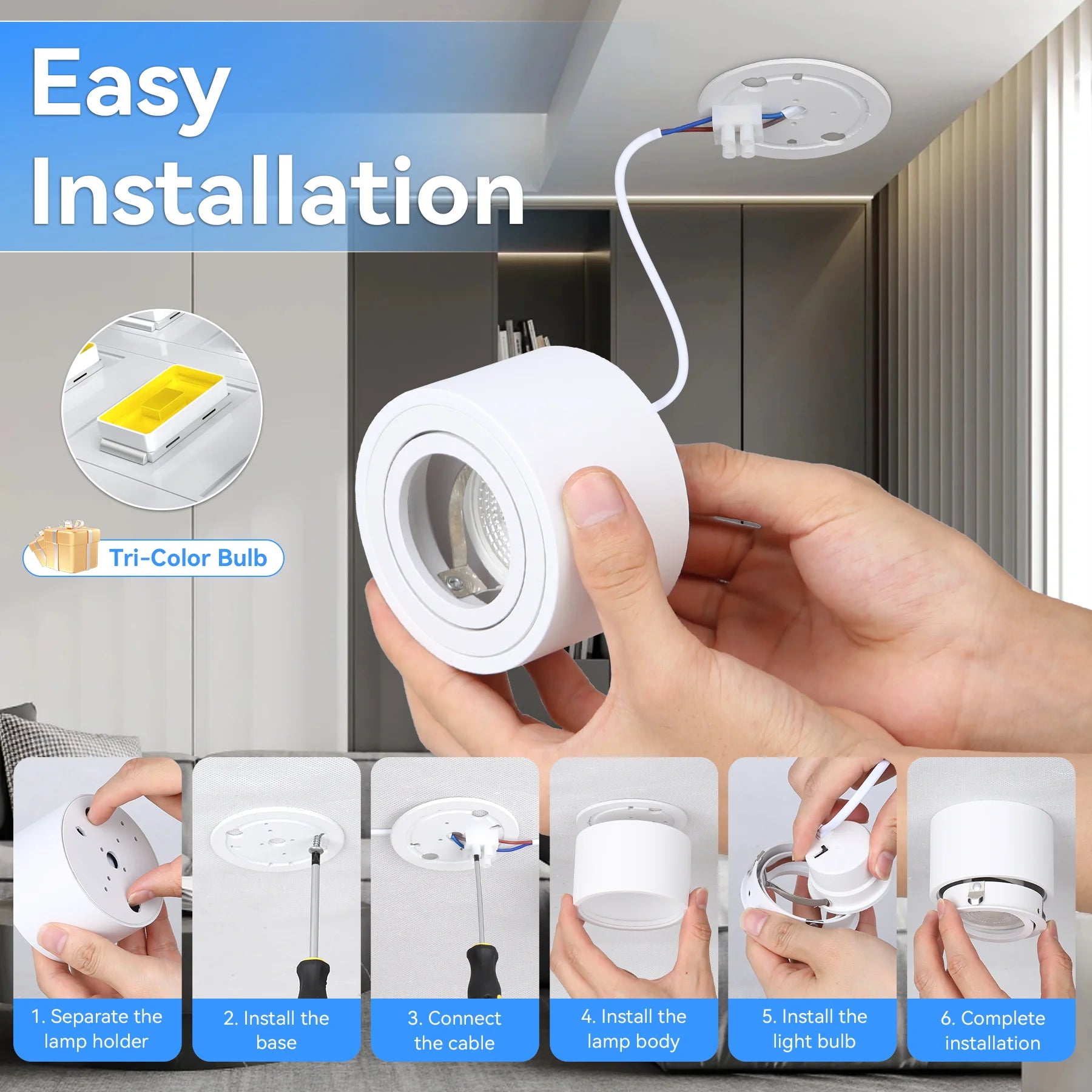 GU10 Ceiling LED Spotlight Adjustable Angle 110-220V
