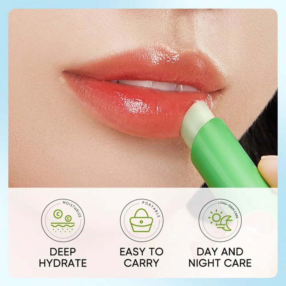 Refreshing hydrating repair lipstick Aloe Vera Vitamin essence Double Protection Moisturizing Water Lip Balm beauty skincare