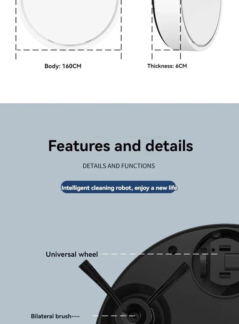 2026 Smart Sweeping Robot Vacuum Mop Mini Cleaner USB