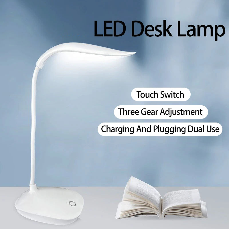 LED Reading Desk Lamp USB Charging Touch Dim Eye Light