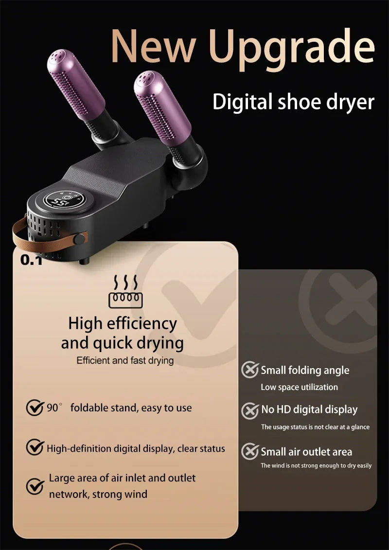Portable Shoe Dryer UV Deodorizing Foldable Boot Dryer
