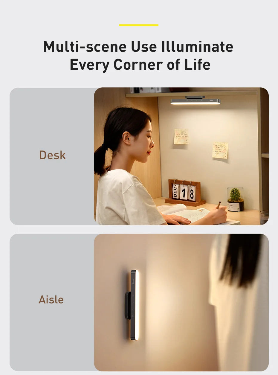 Baseus Magnetic Desk Lamp Rechargeable LED Dimming Light
