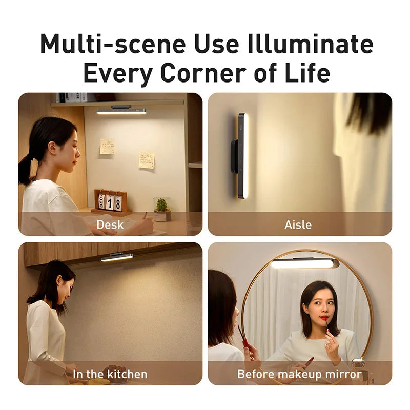 Baseus Magnetic Desk Lamp Rechargeable LED Dimming Light