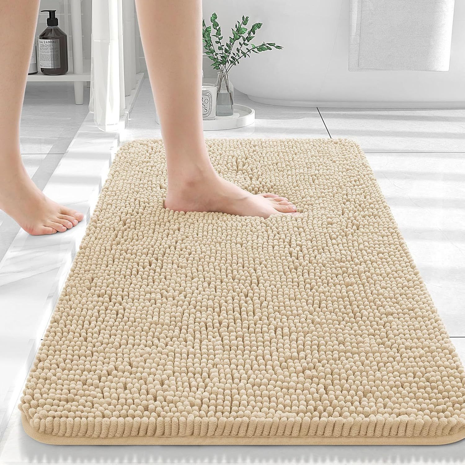 Chenille Non-Slip Absorbent Floor Mat – Soft & Durable